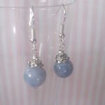 天然石のピアス アクアマリン
