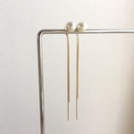 【230】シンプルレディパールピアス（ゴールド）