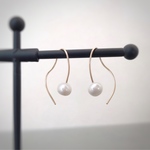 【14KGF】大粒天然淡水パールの2wayピアス