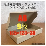 ダンボール箱 A6 定形外規格内・ゆうパケット・クリックポスト対応 