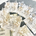SALE♡クリアパールフラワー*クリアビーズピアス*イヤリング