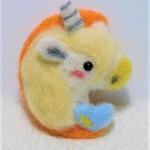 夢見るホワイト・ユニコーンのブローチバッチ