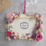 Botanical photo＜pink＞＊写真立て＊壁かけ＊ボタニカル＊フォトフレーム＊アレンジメント＊母の日＊結婚祝い＊お誕生日＊ギフト＊新築祝い