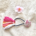 No.23 さくら咲くおめかしタッセルヘアゴム