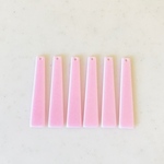 Light Pink Long Trapezoid Pendant Tops