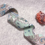 【ポリ】【40mm】【MINT】ペイズリーポリリボン【A845】