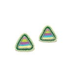 三角ボーダーピアス