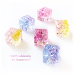 Crystal✧CUBE  四角いひとつぶピアス