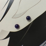  【3059】紫ぐんじょうD　小さいステンレスピアス 