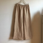 ベルギーLibeco社リネン（シナモン）で作ったワイドパンツ