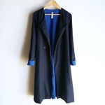 春と秋のスプリングコート  総裏地ふくろ仕立て  navy × blue 