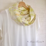 【新作】Mosaïque de champ de fleurs* コットンダブルガーゼスヌード