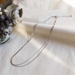 Double silver necklace