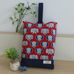 【オーダー予約品】g様専用＊かわいいゾウさん柄　上履き入れ　シューズ袋