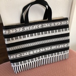 ピアノ柄 レッスンバッグ