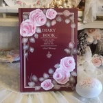 365日ダイアリー♪　毎日のちょっとしたメモ書きにいかがですか？一年間毎日お使いください♪薔薇　トールペイント