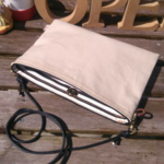 【受注製作】帆布のサコッシュ《ベージュ》❋お散歩に❋スマホ入れに❋児童館で❋