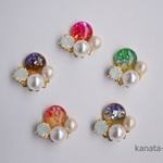 海色ビジューピアス（イヤリング）