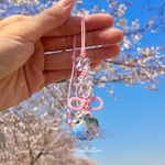 【送料無料】和テイスト＊京紐のサンキャッチャー(桜色)