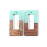 BSC-587-G【2個入り】ウッドフォルミカチャーム,Wooden And Formica Charm