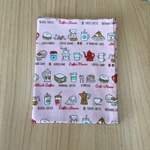 w60×40cmやw55×35cm ランチョンマット ピンク カフェ コーヒー パン スイーツ柄 小学校