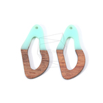 BSC-602-G【2個入り】ウッドフォルミカチャーム,Wooden And Formica Charm