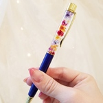 新作 ハーバリウムボールペン ミッドナイトブルー