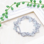 アクアマリン スパイラルブレスレット　マグネット金具