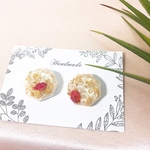 〘 #149 〙ドライフラワー入り ワンポイントピアス