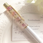 本物の桜 パールホワイト ハーバリウムボールペン