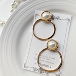 2way♡パールカボション 大ぶりリングピアス
