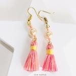 【再販】［15］春色タッセルピアス/イヤリング/ノンホール樹脂ピアス