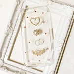 ラブリーケース iPhoneケース    アイフォンケース  スマホケース  アンティーク   デコ ハート パール  ハンドメイド 姫系   