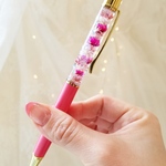 新作 ハーバリウムボールペン ピンク