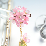 緋桜の一房ヘアクリップ