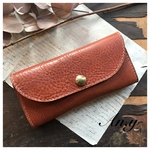【O様オーダー品】栃木レザー真鍮コンチョ長財布＊オイルバケッタReddish Brown 
