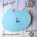 壁掛け時計  imamanyanji2«改良版»ブルー2