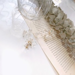 clear pearlhoop イヤリング/ピアス