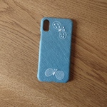 *受注製作*ミナペルホネン*choucho*スモーキーブルー*mina perhonen*iPhoneケース*iPhoneカバー*スマホケース*スマホカバー
