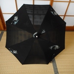 黒に漆の日傘（傘袋付き）