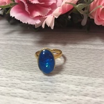 サファイア色指輪