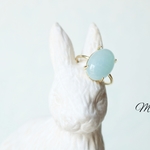 ミルキーカラー　アクアマリンリング 18KGP(SILVA925ベース) 9号 11号 13号 aquamarine  fantastic watercolor