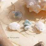 カリブ海のしずくシェルピアス＆イヤリング♪