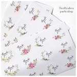 【入荷しました】34㎜×43㎜ ラッピングシール❤︎サンキュー（フラワー）❤︎ 3シート（36pcs）–199