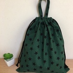☆色サイズ選べます☆（受注製作）スターな体操服入れ　持ち手付き体操服入れ　体操服袋　お着替え袋　巾着袋　巾着　大きめ　ナップサック