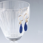 14Kgf｜Lapis lazuli earrings ピアス or イヤリング