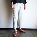 再販！× 4  ムラ糸ツイルの「なんでもないパンツ」 mint white 