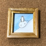    【ミニ原画】ひこうあざらしとペンギンさん