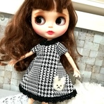 ふわふわうさぎちゃんワンピース リカちゃん服 ブライス服