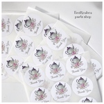 38㎜ ラッピングシール❤︎サンキュー（ティーポット）❤︎ 4シート（36pcs）–200